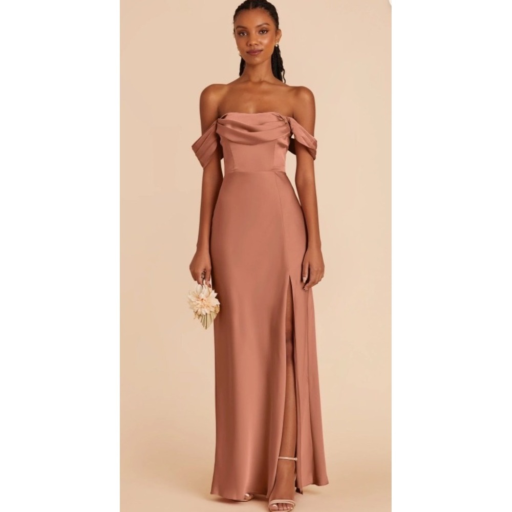 Birdy Grey Mia Matte Satin Dress Desert Rose Small New With Tags